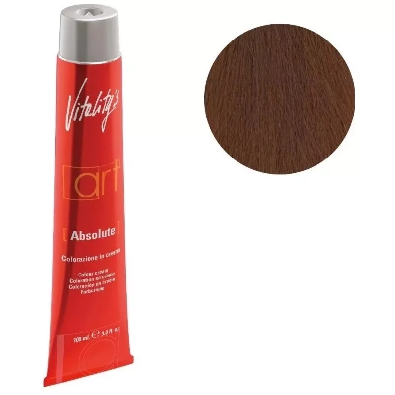 Крем-краска для волос с масляным коктейлем Vitality’s Art Absolute Hair Color Cream 7/34 Золотисто-медный блондин 100 мл