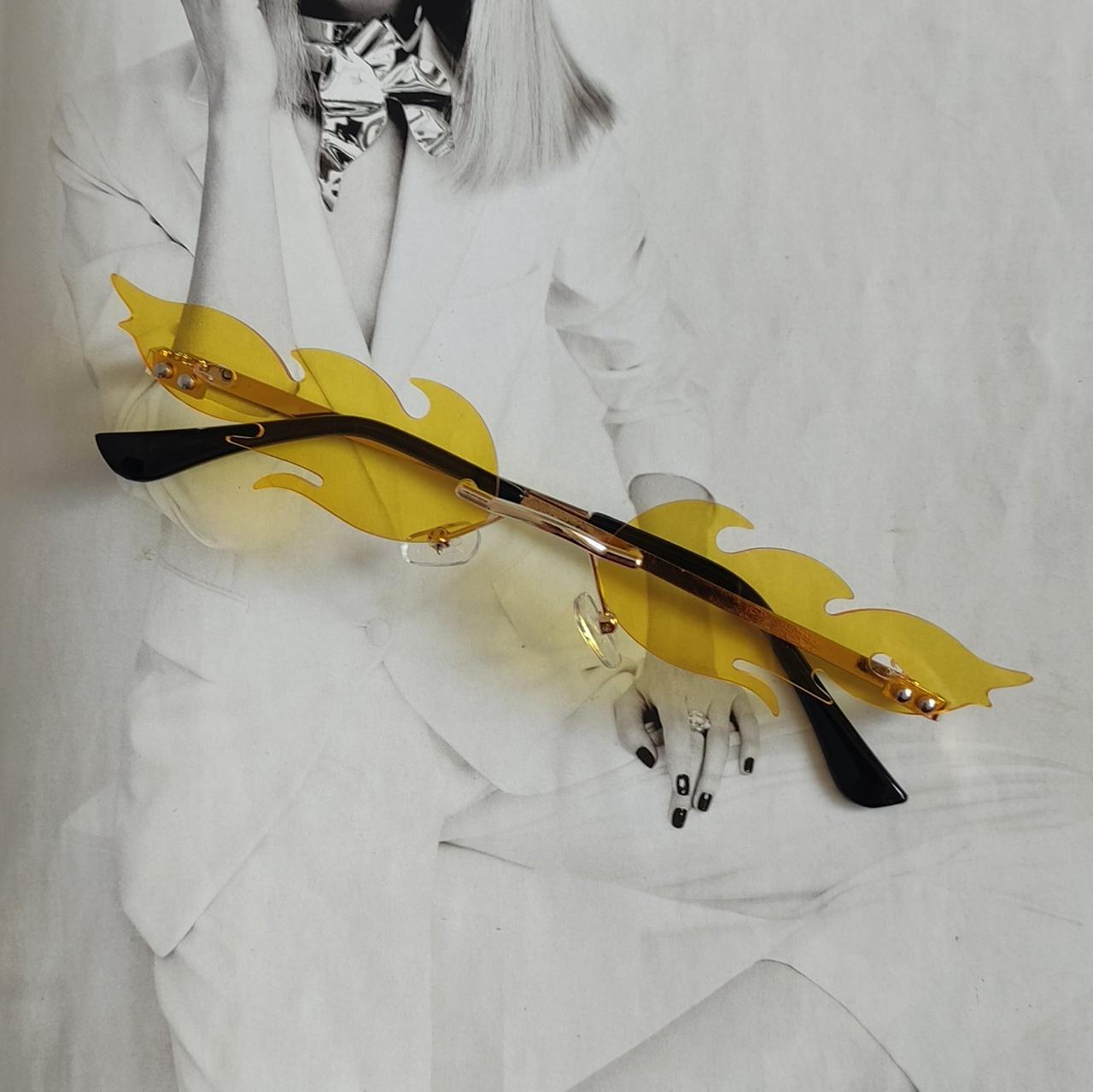 Очки узкие огонь пламя Желтый (096580)