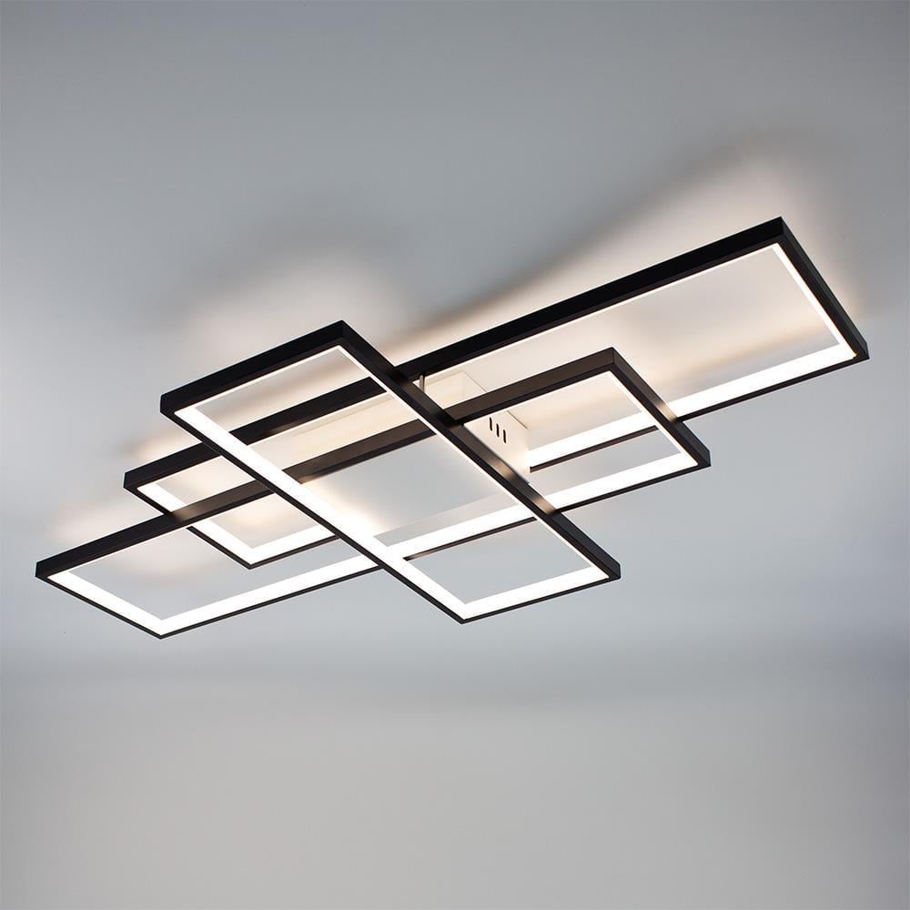 Люстра-смарт світлодіодна ESLLSE SVEN 3S 110 Вт 900x500x80 мм Чорно-білий (141-10553-01) - фото 1 Люстра-смарт світлодіодна ESLLSE SVEN 3S 110 Вт 900x500x80 мм Чорно-білий (141-10553-01) - фото 1