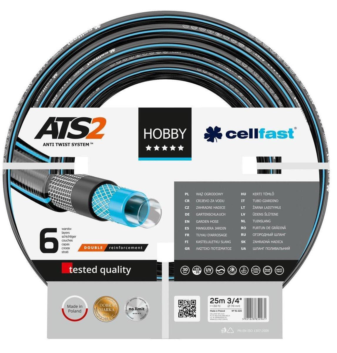 Шланг для полива Cellfast HOBBY 3/4" 25 м (16-220) Шланг для полива Cellfast HOBBY 3/4" 25 м (16-220)