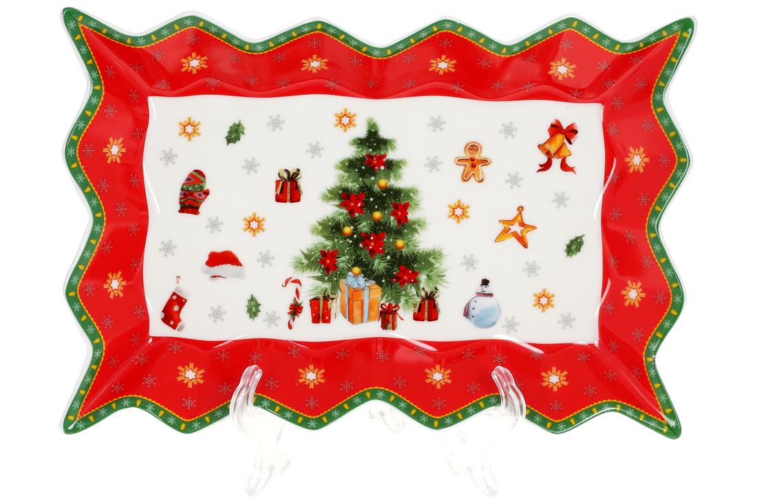 Блюдо прямоугольное фигурное фарфоровое BonaDi 25 см (498-259) Блюдо прямоугольное фигурное фарфоровое BonaDi 25 см (498-259)