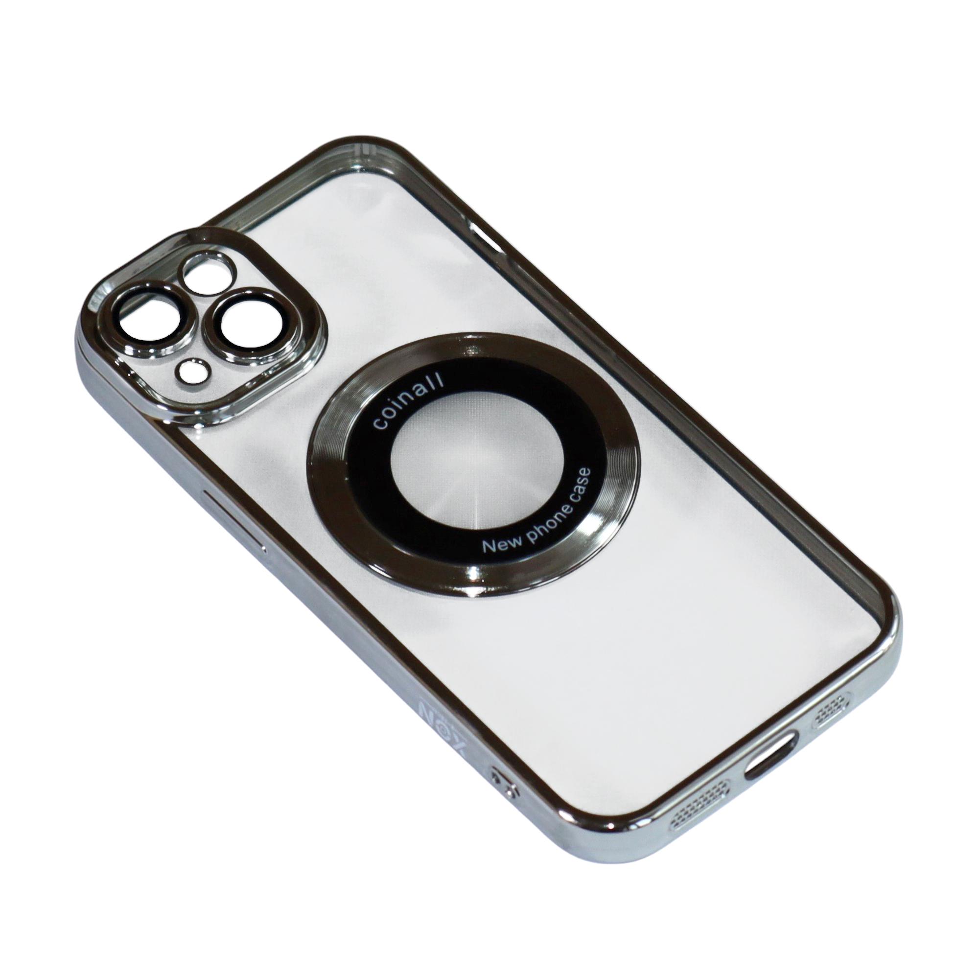 Магнитный чехол XON PhoneCase Magnetic для iPhone 13 (PCMC1113100G 68093) Серый/Прозрачный