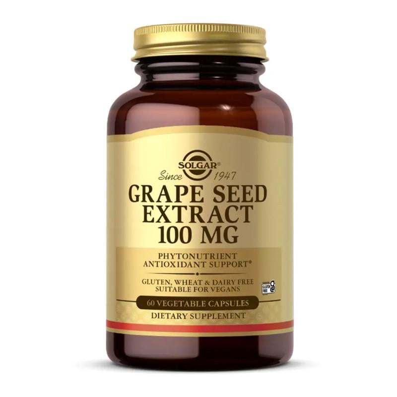 Екстракт виноградних кісточок Solgar Grape Seed Extract 100 мг 60 капс. (19355-01)