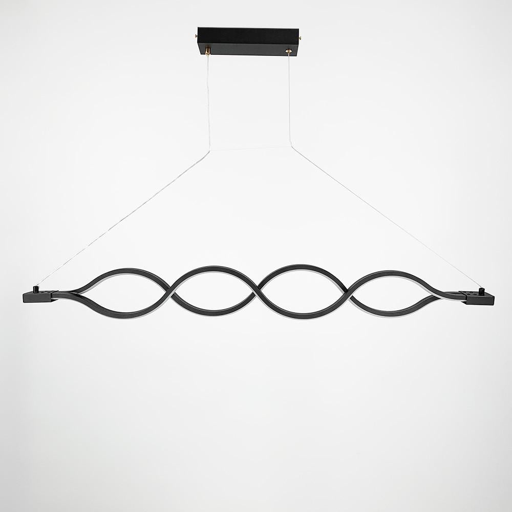 Люстра современная Waterlines 53 Вт 100 см Черный (H 33L BK)