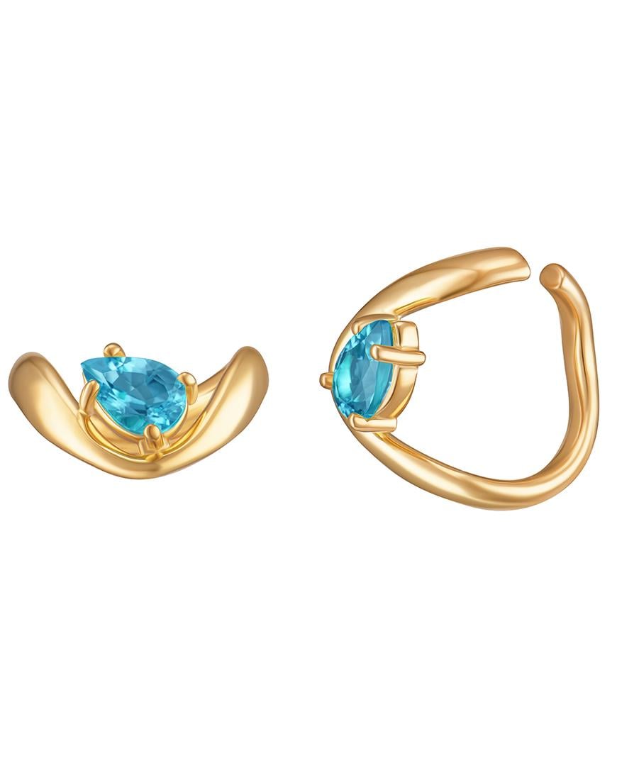 Каф Splash blue жіночий RIMMART JEWELRY позолочений One size Каф Splash blue жіночий RIMMART JEWELRY позолочений One size