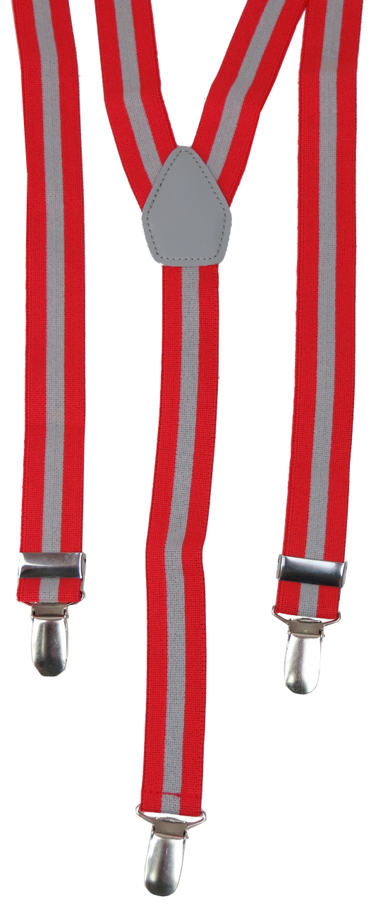 Подтяжки мужские для брюк Martom Troll Красный с серым