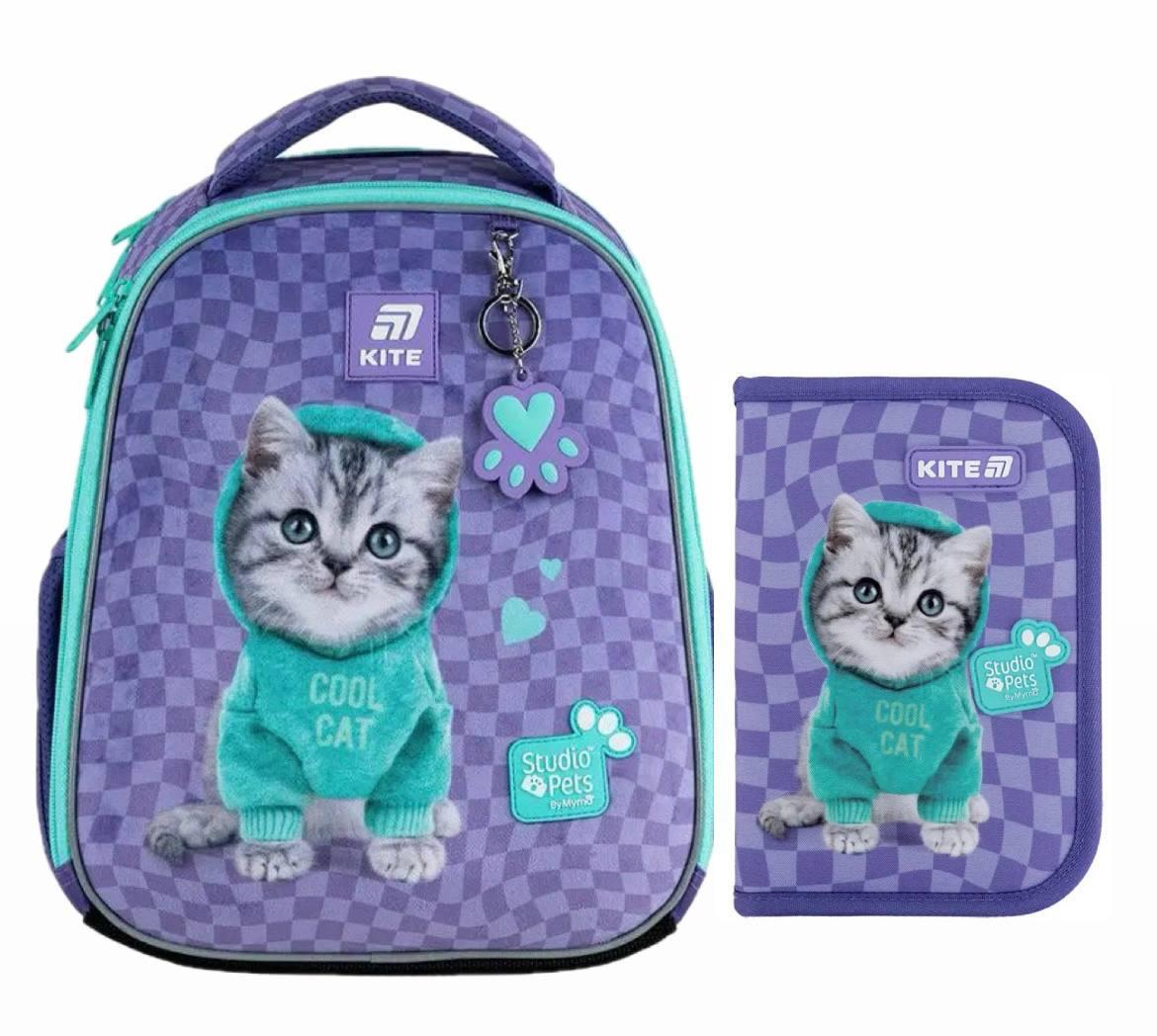 Рюкзак шкільний KITE Education Studio Pets каркасний/пенал (SP25-555S-2)
