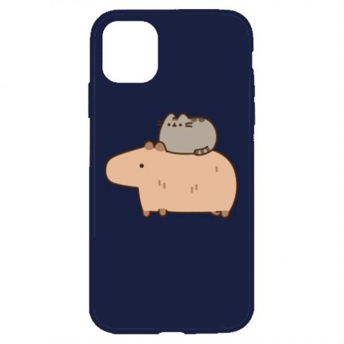 Чехол для iPhone 11 Пушин и Капибара