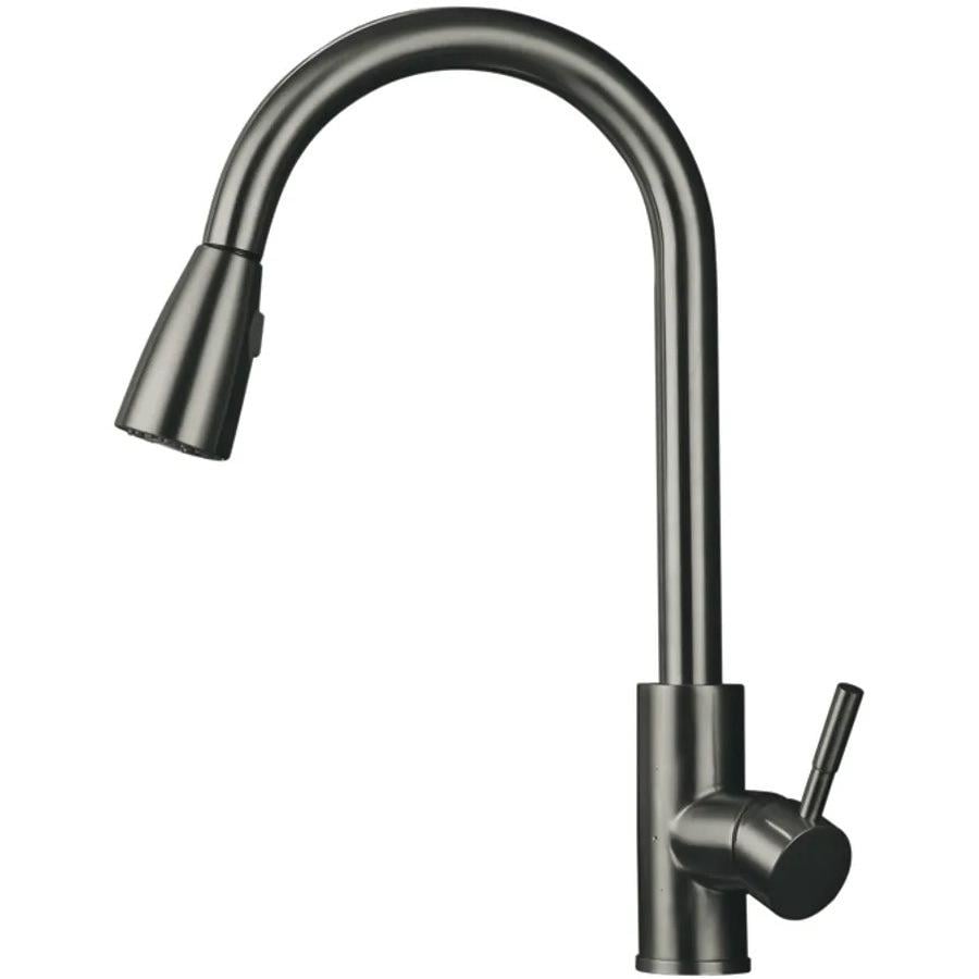 Змішувач для кухні MIXXUS SUS-014-B MI6564 із висувною лійкою Графітовий (236692)