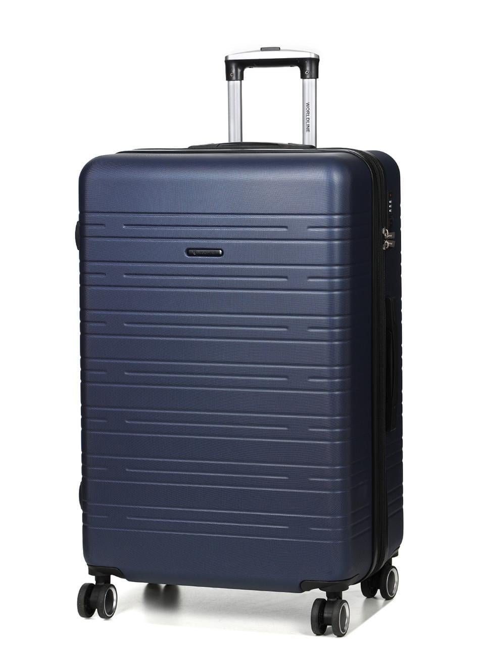 Чемодан Франция большая Worldline L 76х49х31+3 см 110 л 4,2 кг Синий (627)