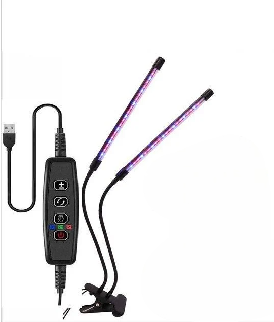 Лампа світлодіодна Supretto для прискореного росту кімнатних рослин на 2 гілки (2677473291)