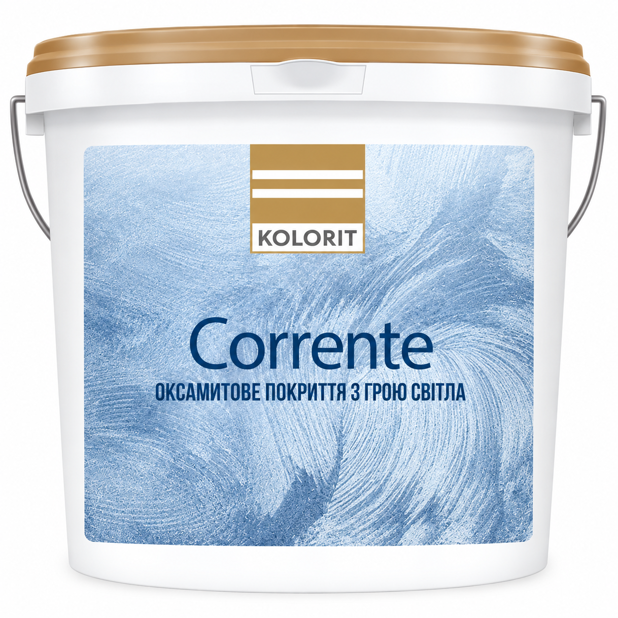 Декоративное бархатное покрытие с игрой света Kolorit Corrente База N 0,9 л Серебристый (3191878383)