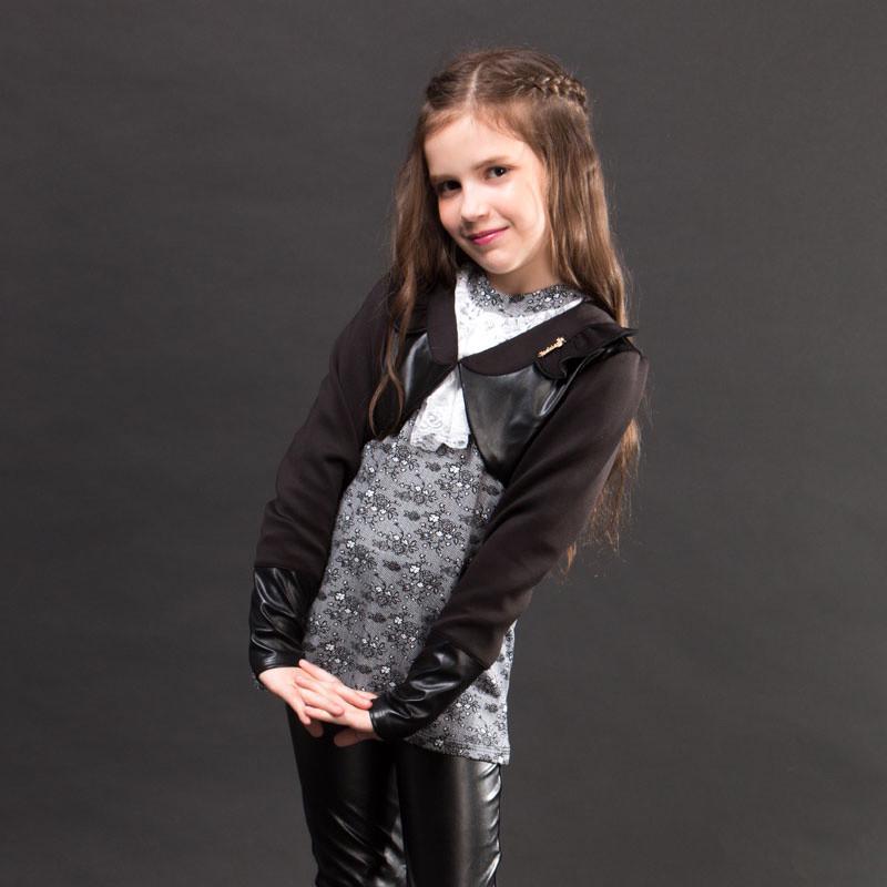 Болеро детское для девочки Gabbi Мода с длинным рукавом 134 см Черный (10432)