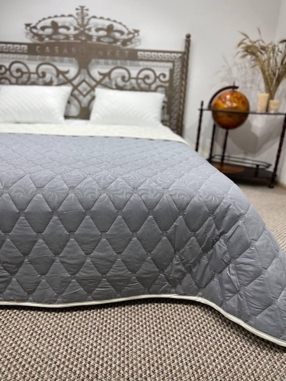 Летнее одеяло/покрывало Casablanket двухстороннее 220х230 см Серый - фото 3