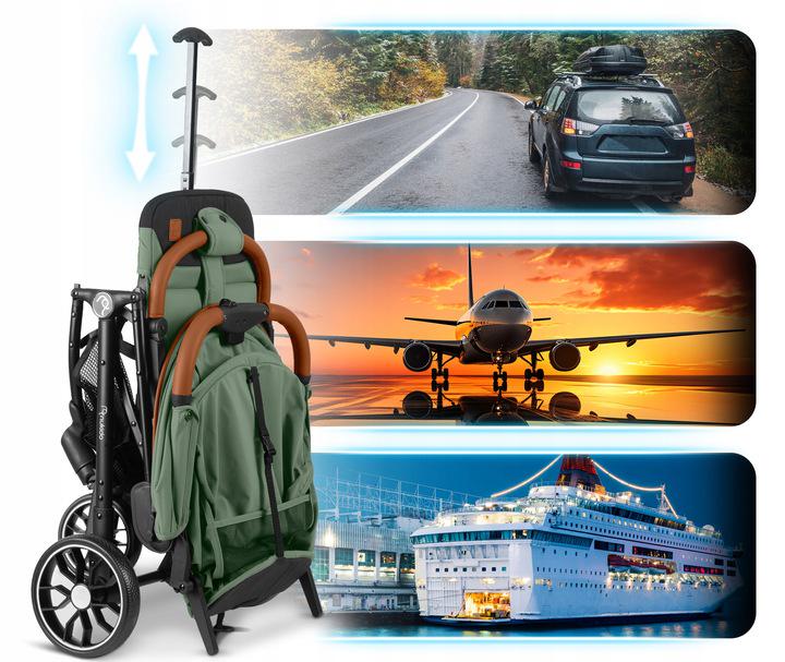 Коляска прогулянкова Paseo Nukido з дощовиком Хакі (716005) - фото 4 Коляска прогулянкова Paseo Nukido з дощовиком Хакі (716005) - фото 4