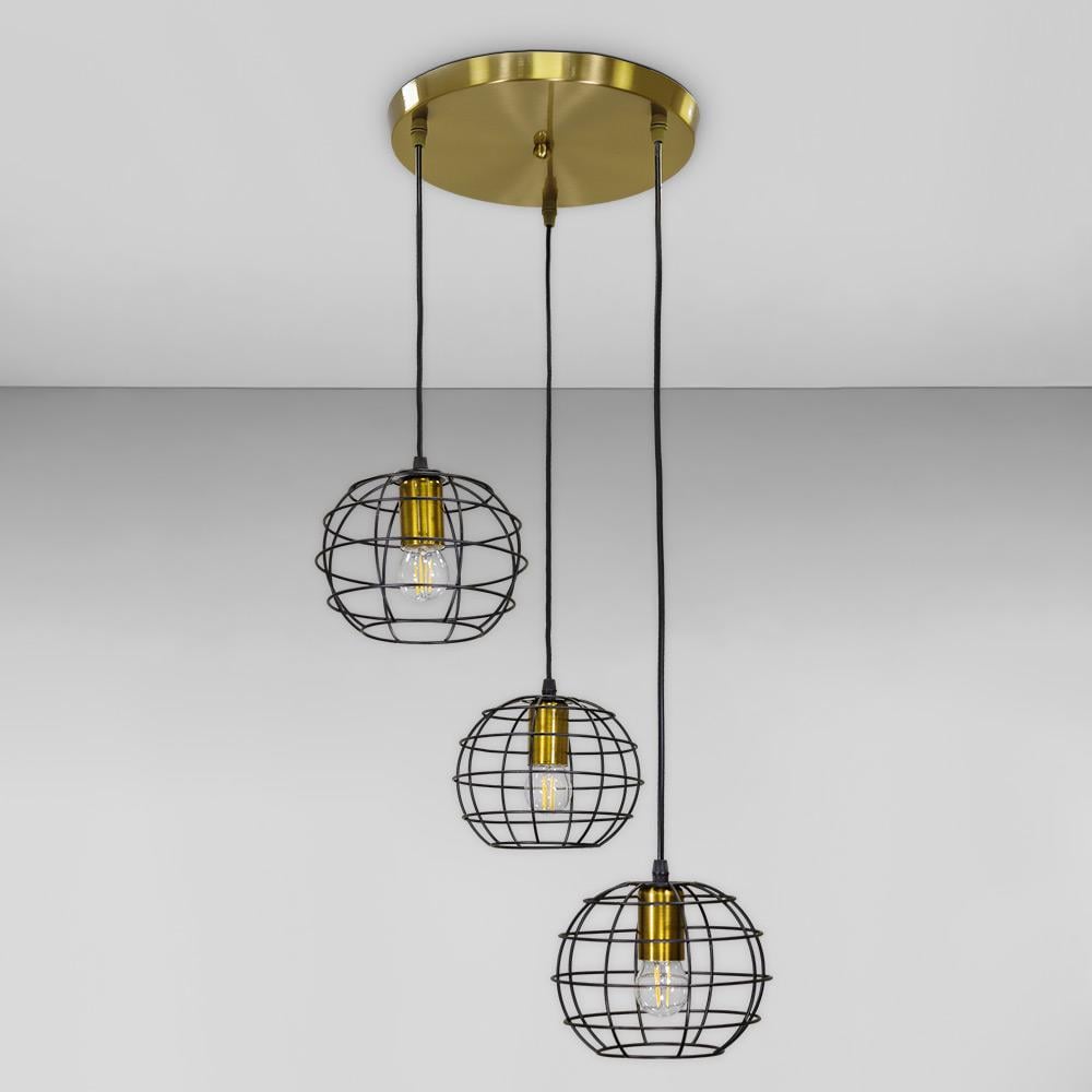 Люстра подвесная Light House LS-18595F-3 BRZ/BK 300 Бронзовый с черным