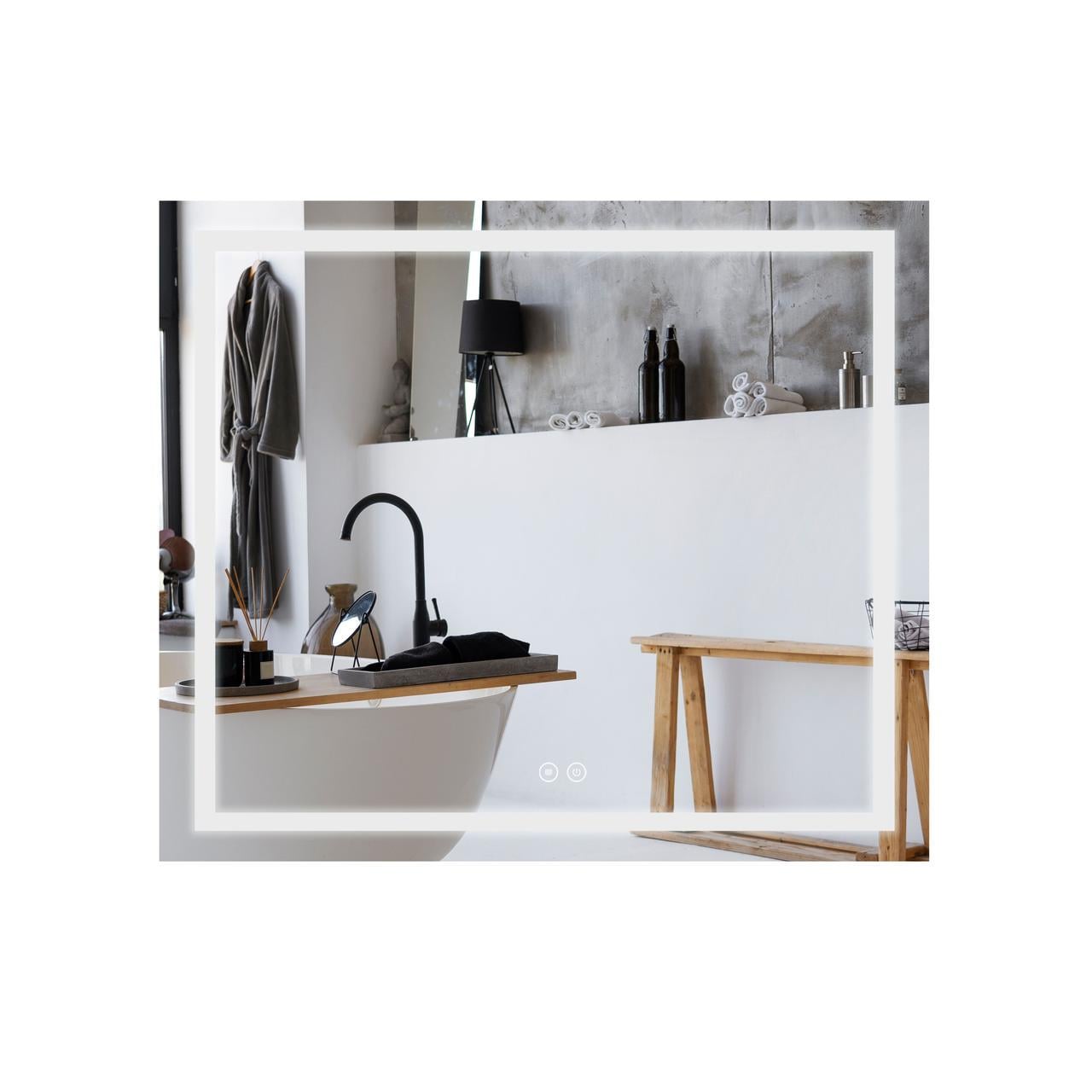 Зеркало Qtap Mideya с LED-подсветкой Touch с антизапотеванием с димером Reverse 800х700 мм (QT2078NCF8070W) Зеркало Qtap Mideya с LED-подсветкой Touch с антизапотеванием с димером Reverse 800х700 мм (QT2078NCF8070W)