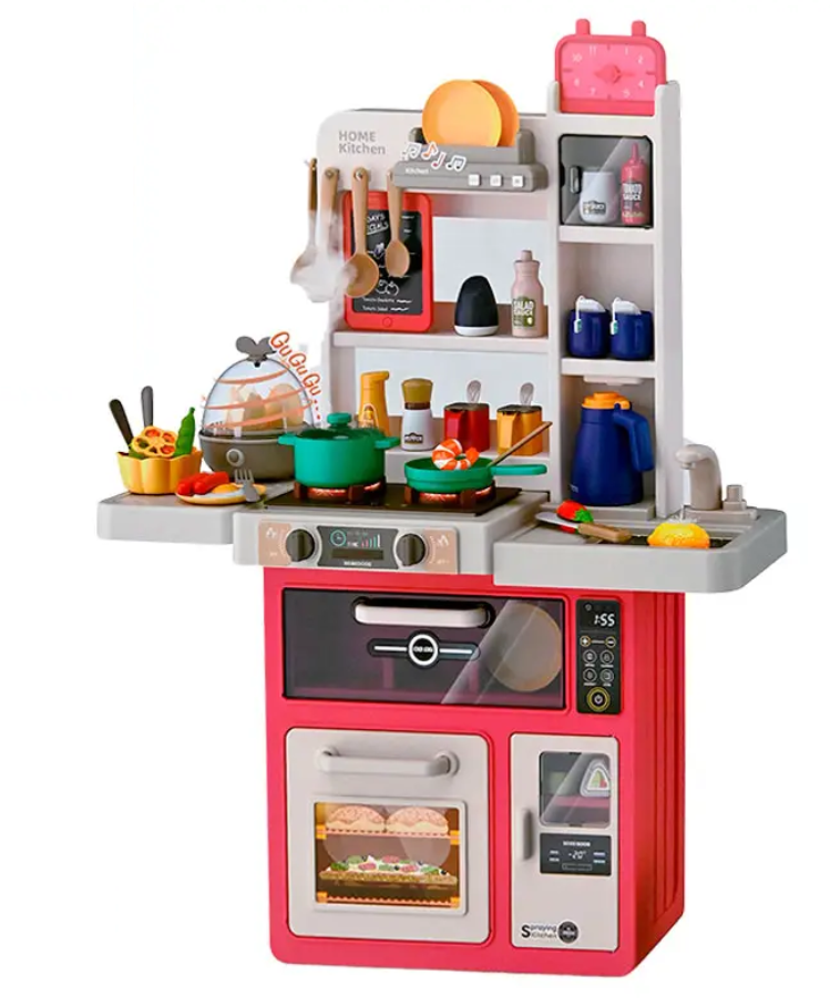 Кухня Limo Toy игрушечная с парогенератором и подачей воды 63 аксессуаров звук/свет высота 85 см (889-236)