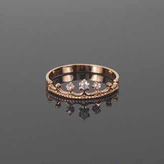 Каблучка золота корона з фіанітами р. 21 (2249112898)