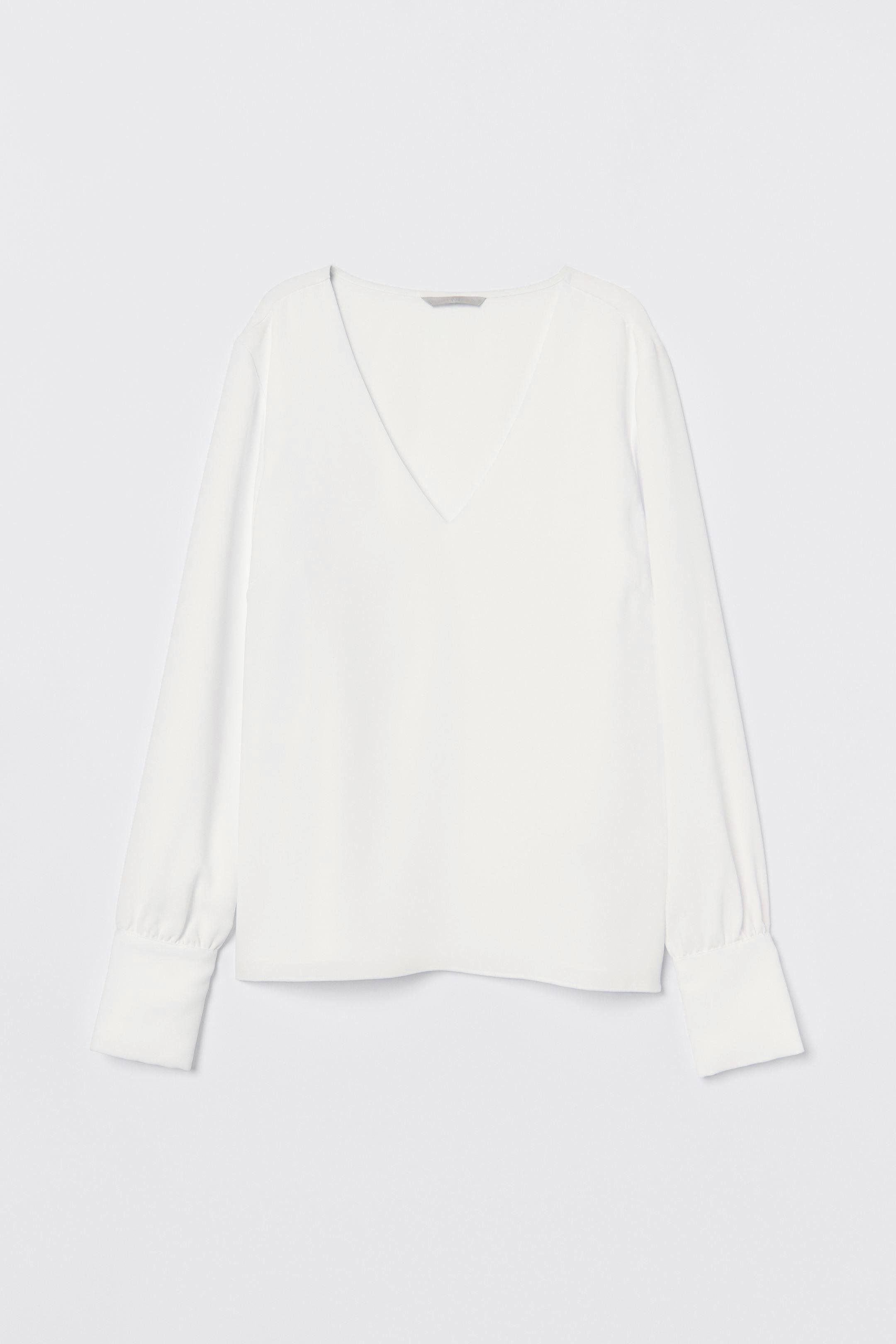 Блуза H&M р. 34 Молочний (6344268)