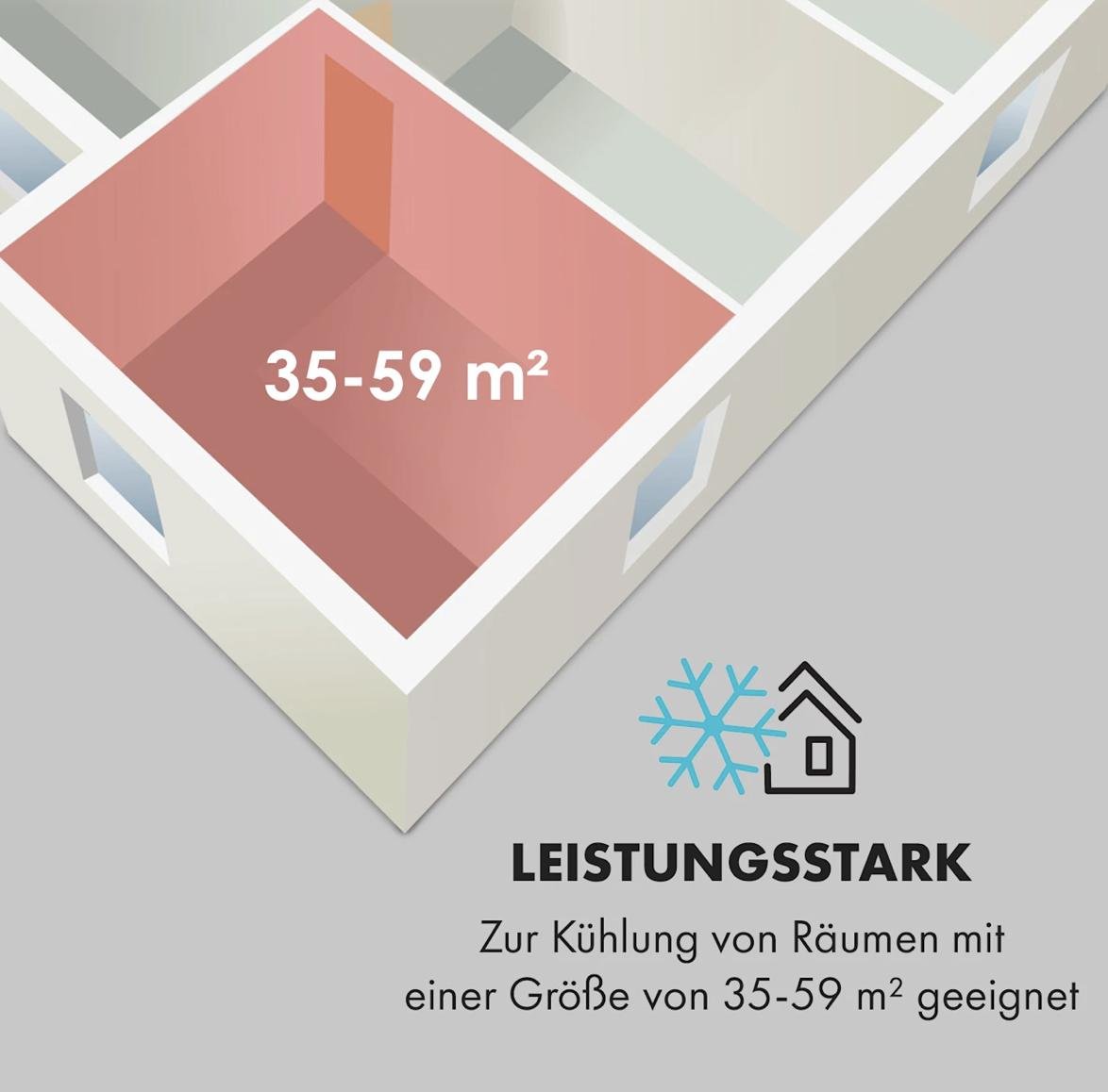 Кондиционер мобильный KLARSTEIN Iceblock Prosmart 12 12 000 BTU/3,5 кВт 59 м2 - фото 4 Кондиционер мобильный KLARSTEIN Iceblock Prosmart 12 12 000 BTU/3,5 кВт 59 м2 - фото 4