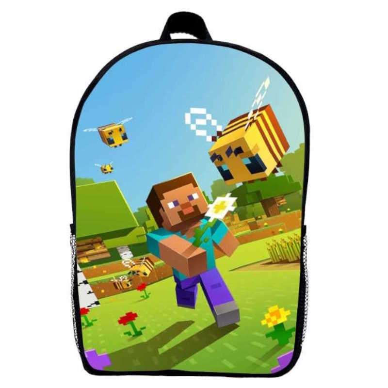 Школьный рюкзак детский с принтом Minecraft M020 29х21х9 см 5 л Черный (2181713736)
