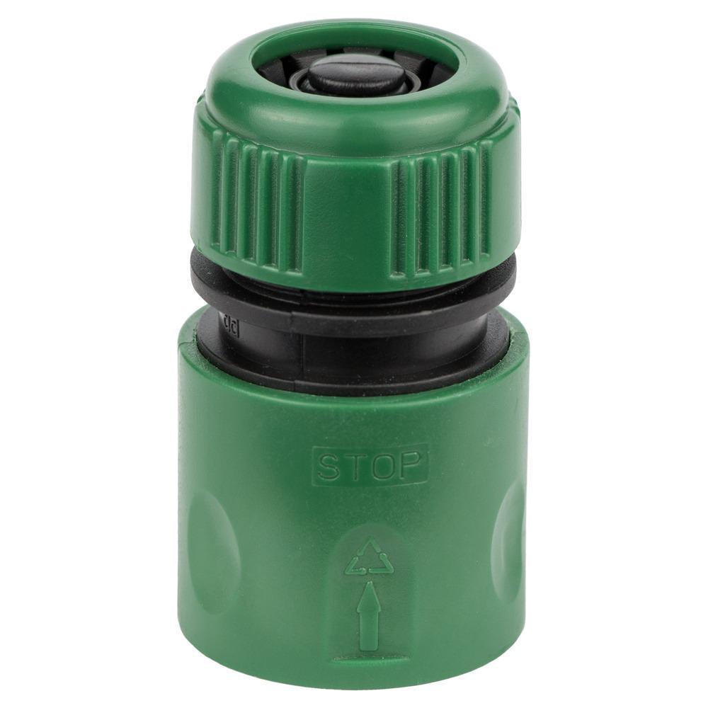 Коннектор быстросъемный Grad ABS 1/2" с аквастопом для шланга 1/2" (5016115)