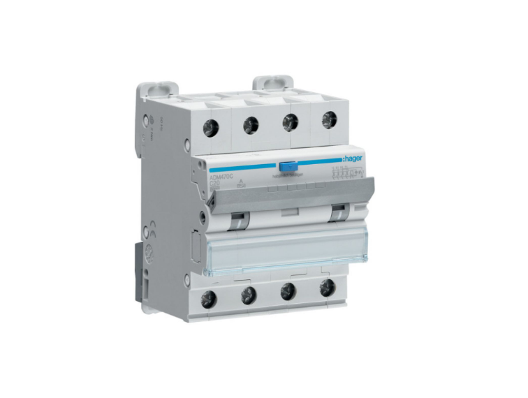 Дифференциальный выключатель Hager 4-п. 20A C 30mA 6kA (ADM470C)