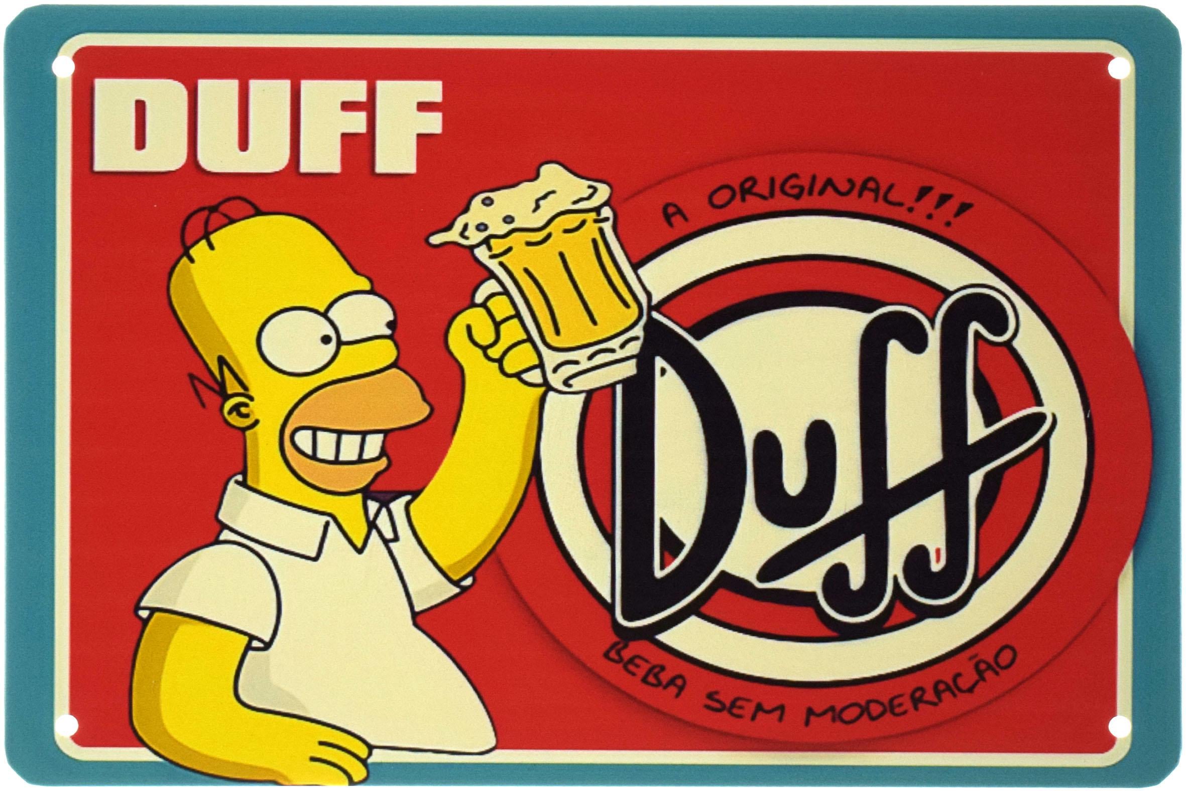 Табличка металлическая Гомер Симпсон Duff A 20x30 см