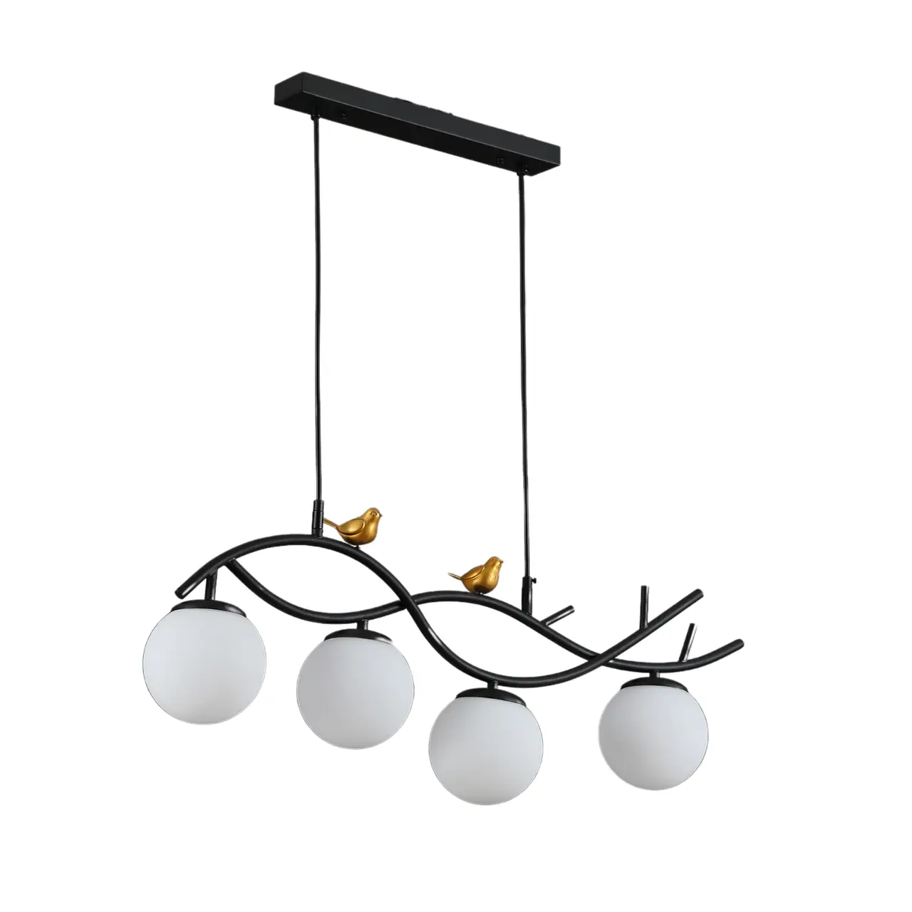 Подвесная люстра Valeso V gld-23930/4 Птицы Черный (21782453)