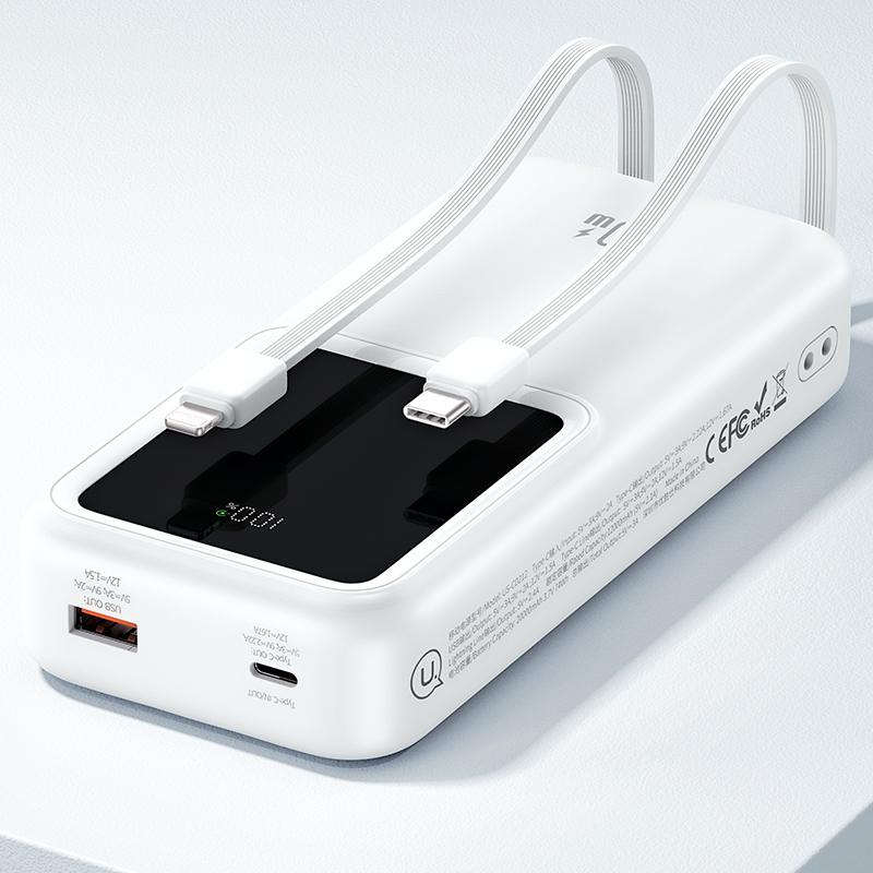 Повербанк Usams Digital Display 20W 20000 mAh Purple (US-CD212) - фото 4 Повербанк Usams Digital Display 20W 20000 mAh Purple (US-CD212) - фото 4