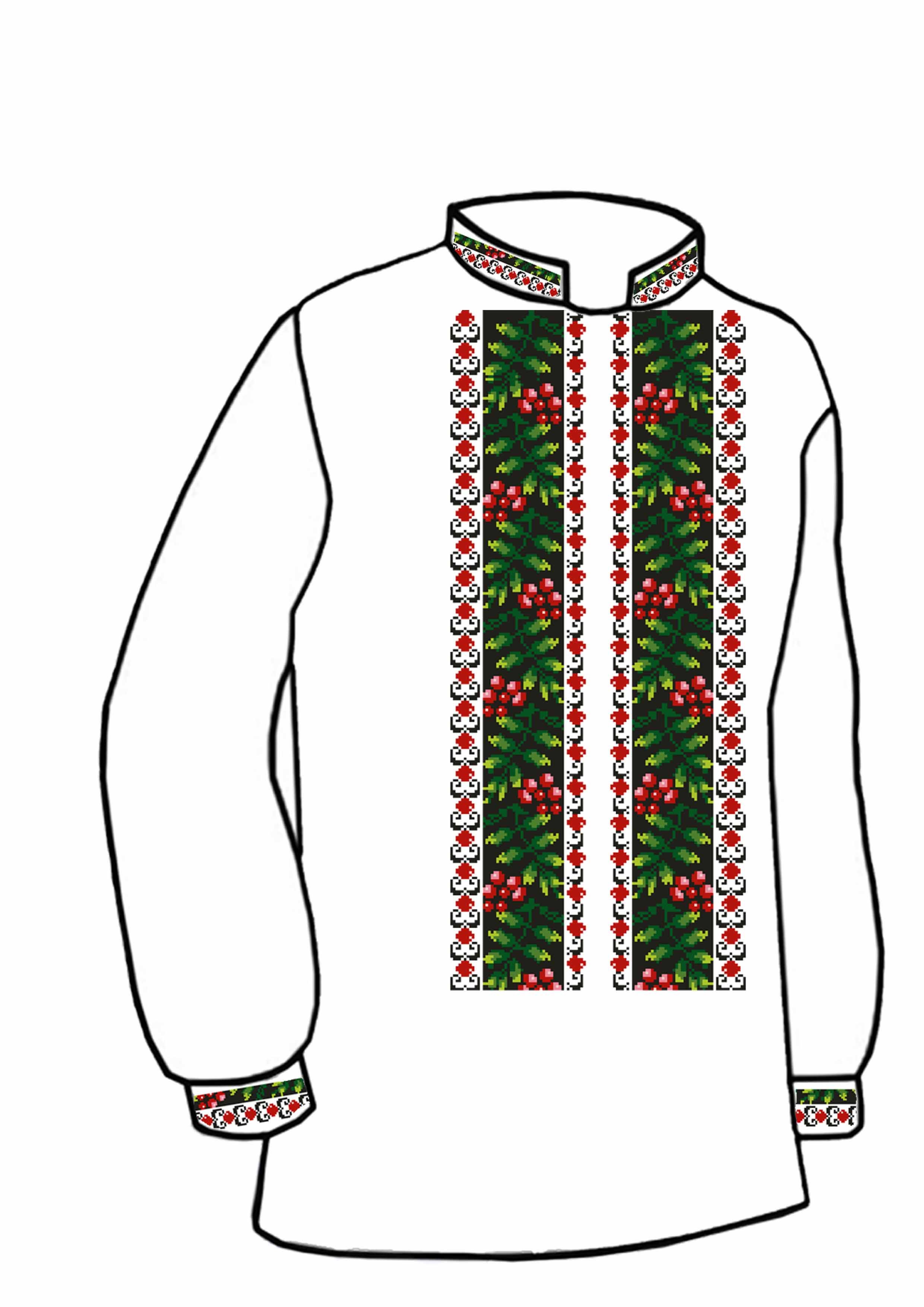 Заготовка для вишивки нитками або бісером сорочка СЧ-61 домоткане полотно Заготовка для вишивки нитками або бісером сорочка СЧ-61 домоткане полотно