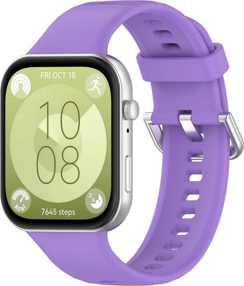 Ремешок WristFit для смарт-часов Huawei Watch Fit 3 силиконовый Lilac (41414-3B)