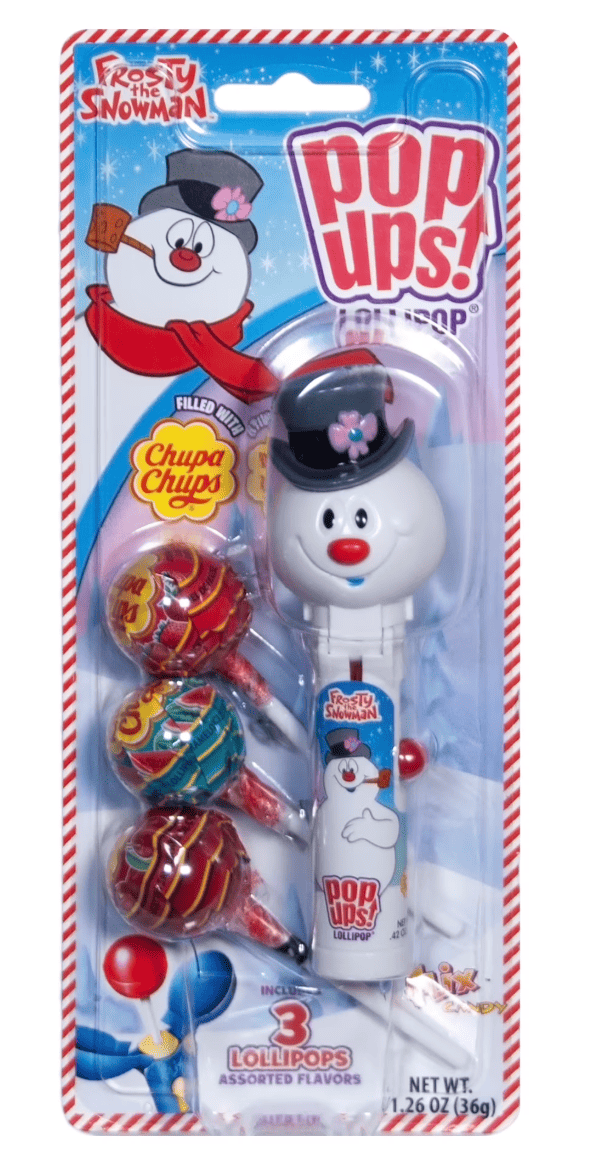 Тримач Сніговик з льодяниками Pop Ups Christmas Chupa Chups 36 г (2826715589)