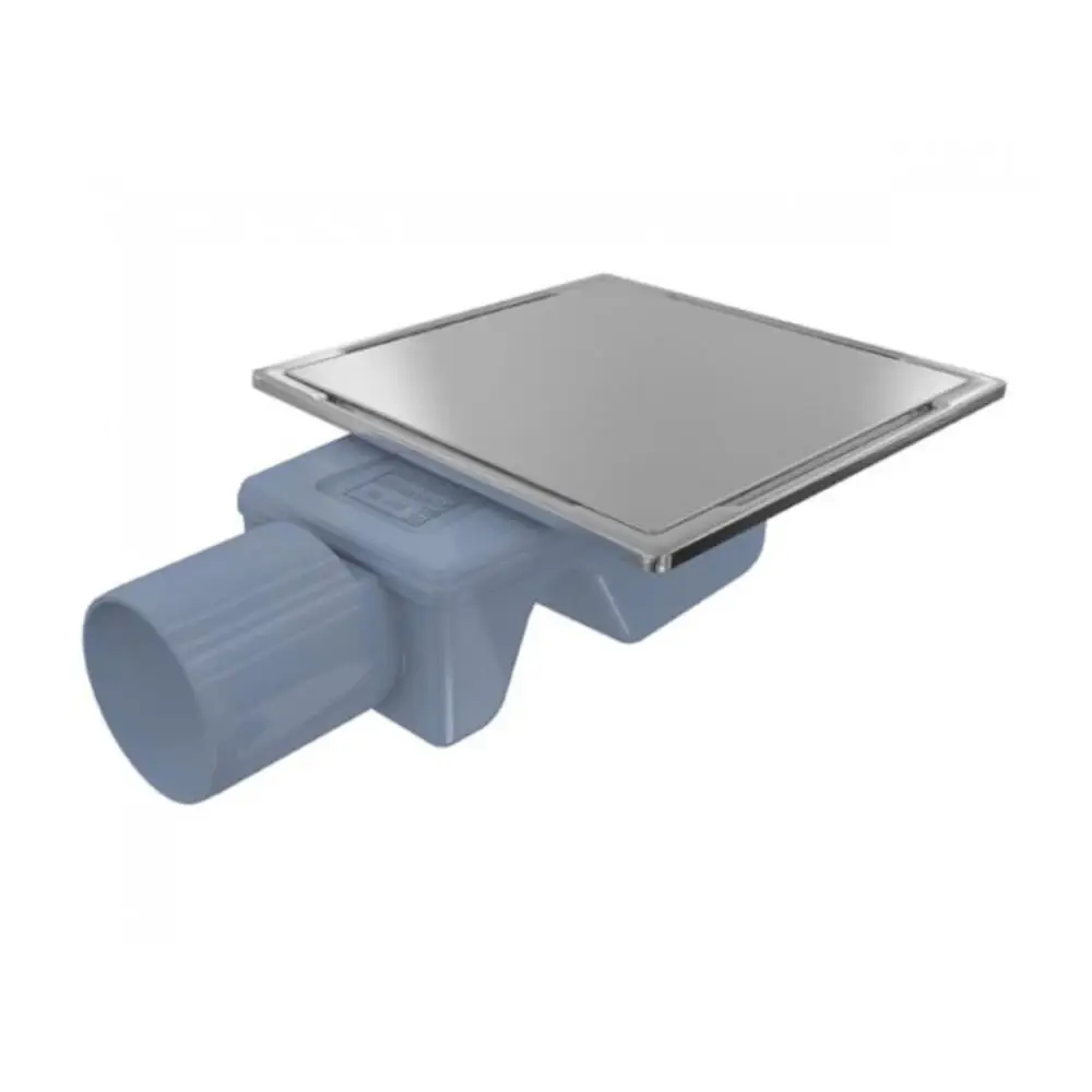 Трап точковий для душу боковий випуск VALTEMO Inox-S Trendy 10x10 см d50 сталь/пластик (VFD-774315)