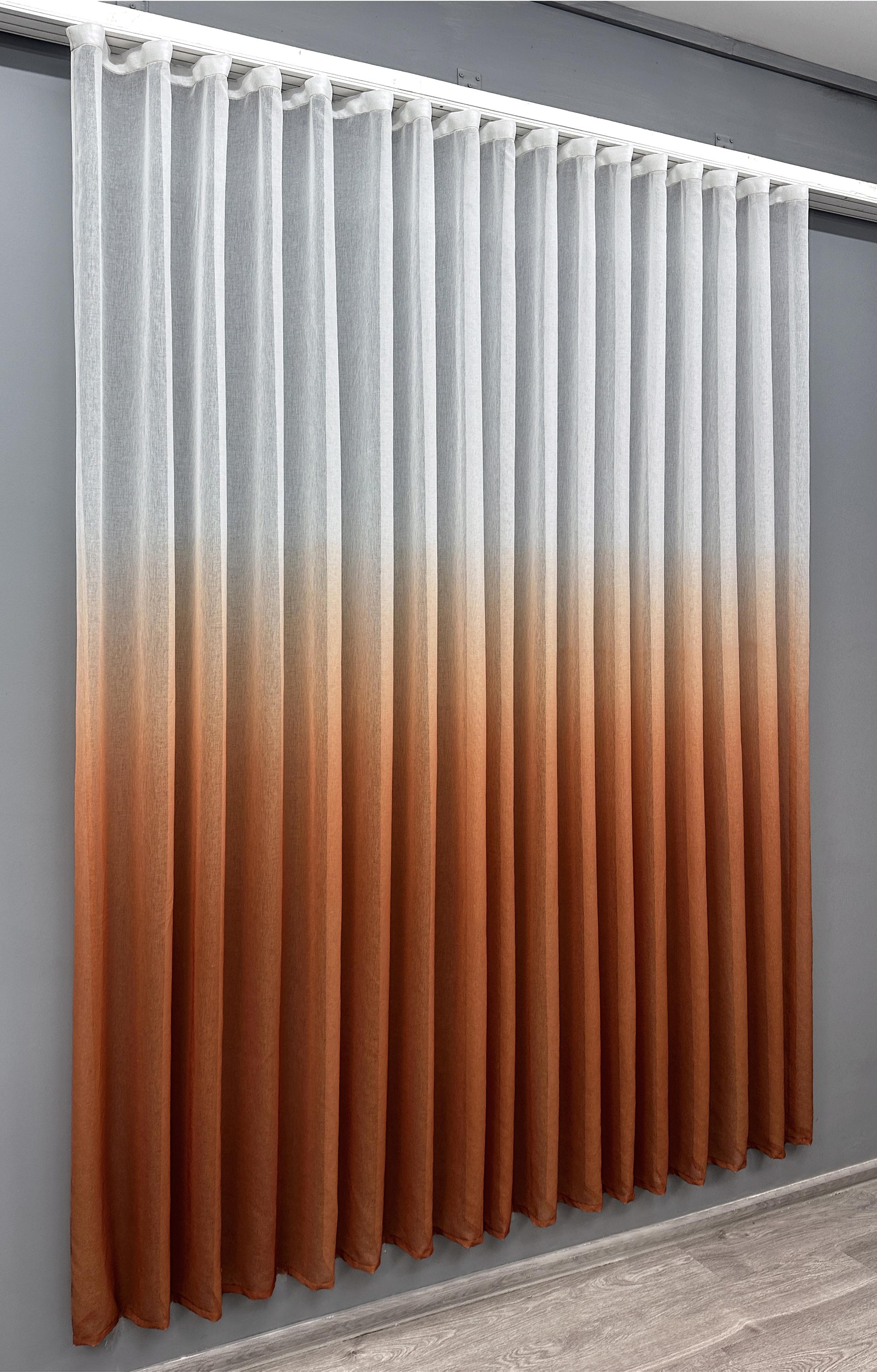 Тюль VR-Textil №577т Омбре Батист 300х230 см Терракотовый/Белый (42-0697) - фото 2 Тюль VR-Textil №577т Омбре Батист 300х230 см Терракотовый/Белый (42-0697) - фото 2