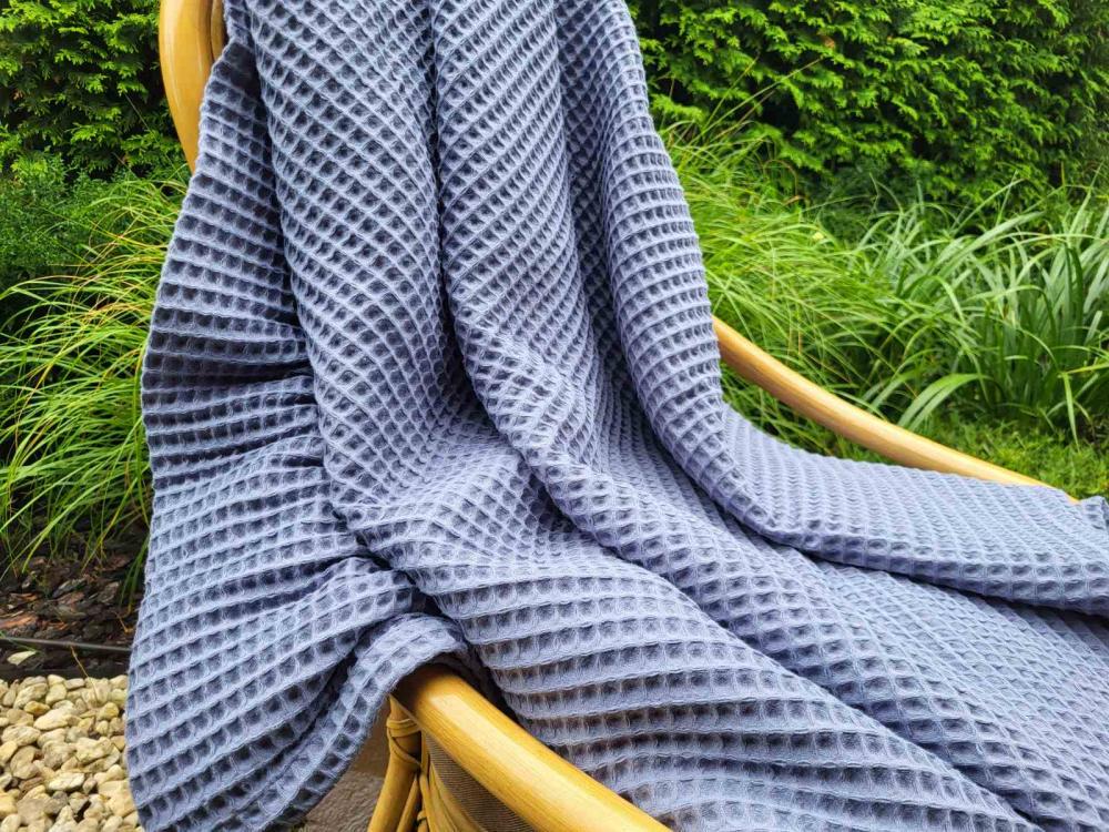 Покрывало Пике Сота 180x220 см Чернично-серый (11116) - фото 3 Покрывало Пике Сота 180x220 см Чернично-серый (11116) - фото 3