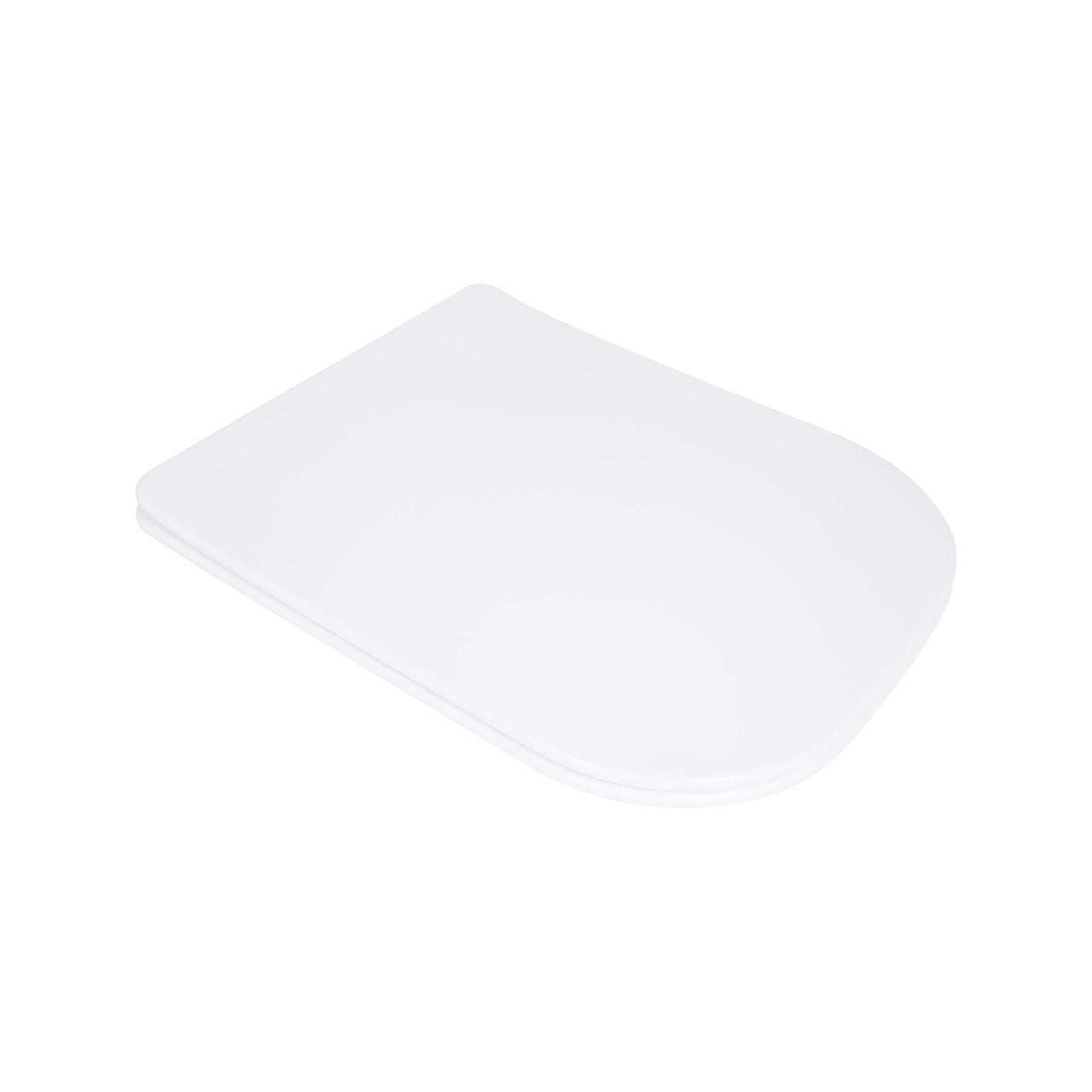 Сидіння для унітазу Qtap Stork/Aquarius 630 з мікроліфтом/Slim Duroplast/Quick Release 420x336x22 мм White (QTSC179W49263)