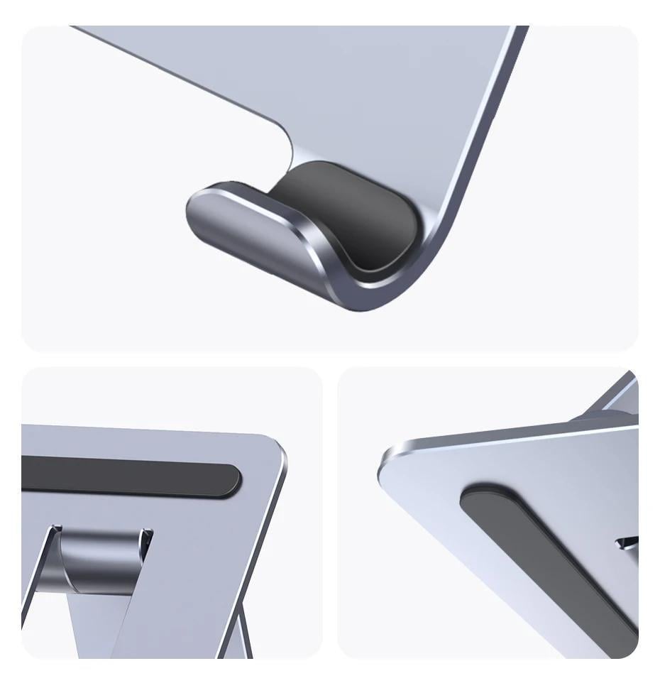 Подставка для телефона/планшета UGREEN настольная металлическая складная алюминиевая Серый (15608) - фото 7