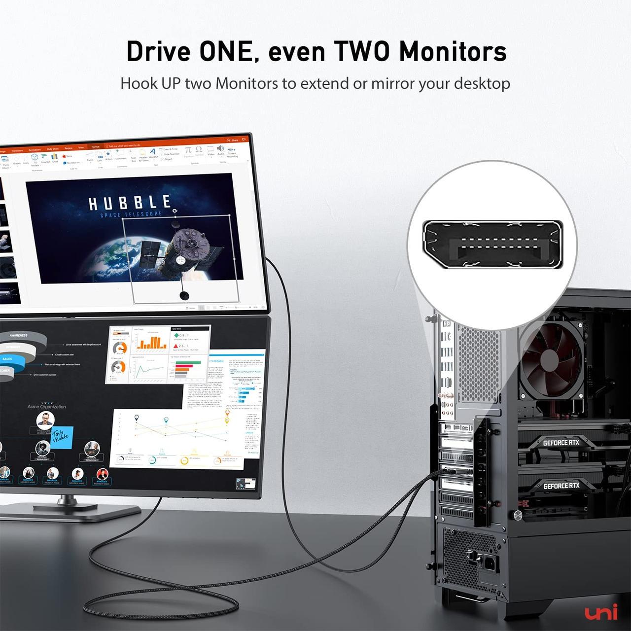 Кабель UNI 4K DisplayPort до HDMI 4K 30Hz 3 м - фото 6 Кабель UNI 4K DisplayPort до HDMI 4K 30Hz 3 м - фото 6