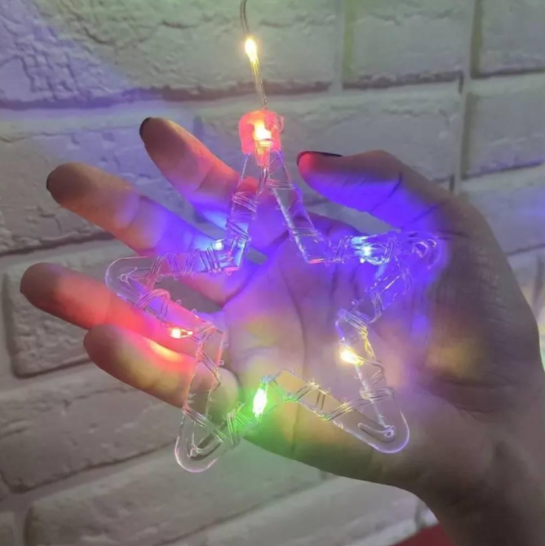 Гірлянда-штора Зірки та олені LED RGB з пультом 3 м (234576474_277) - фото 7 Гірлянда-штора Зірки та олені LED RGB з пультом 3 м (234576474_277) - фото 7