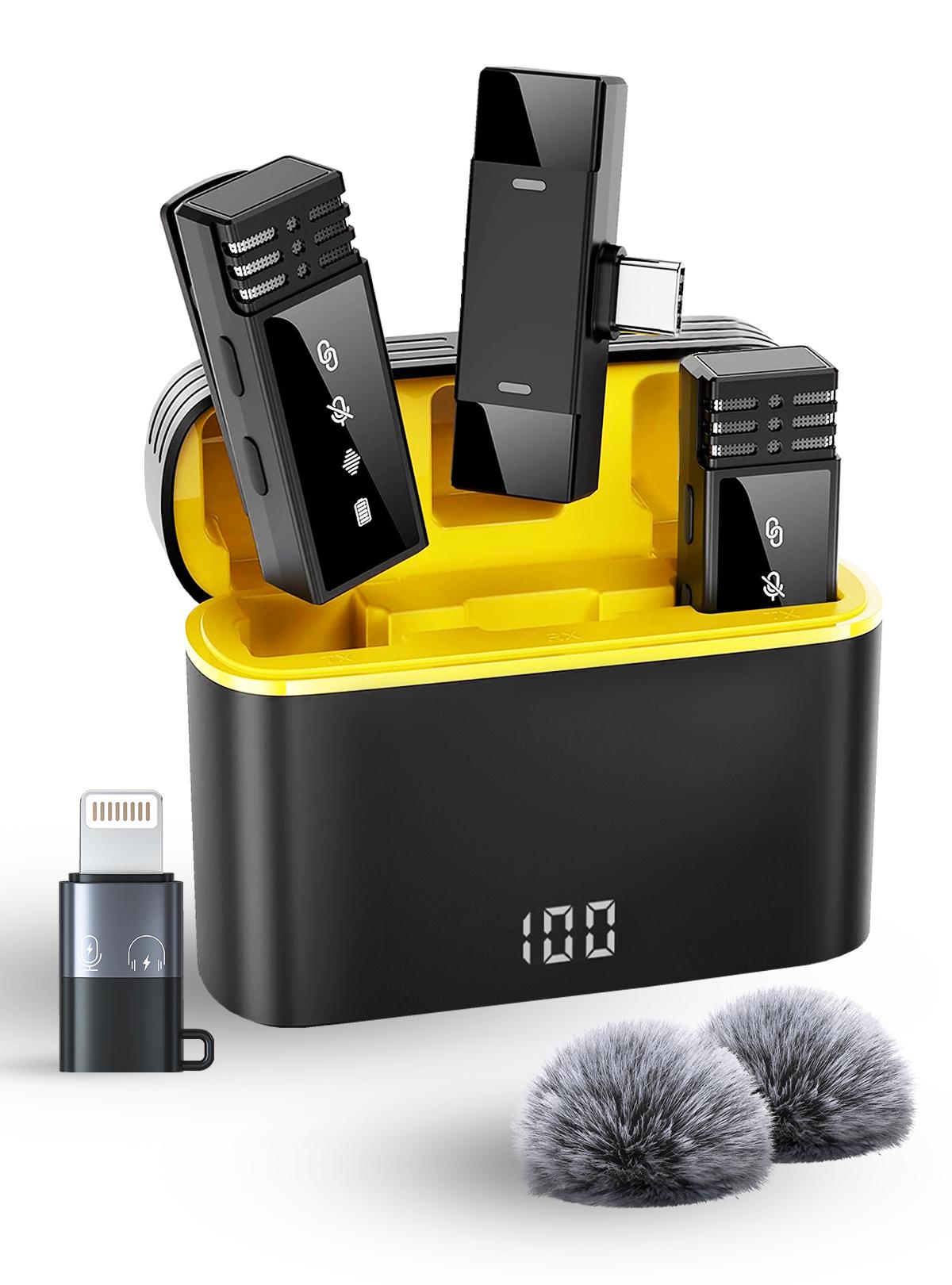 Микрофон беспроводной петличный OnePro с ветрозащитной насадкой Черный (73716) Микрофон беспроводной петличный OnePro с ветрозащитной насадкой Черный (73716)