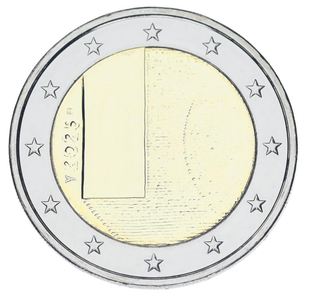 Коллекционные монеты Финляндия 2 евро 2025 Биметалл UNC Дипломатия и внешняя политика (М22756)