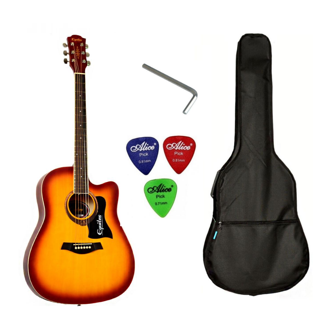 Набір акустична гітара Equites EQ905C BS 41" + чохол (3441319)