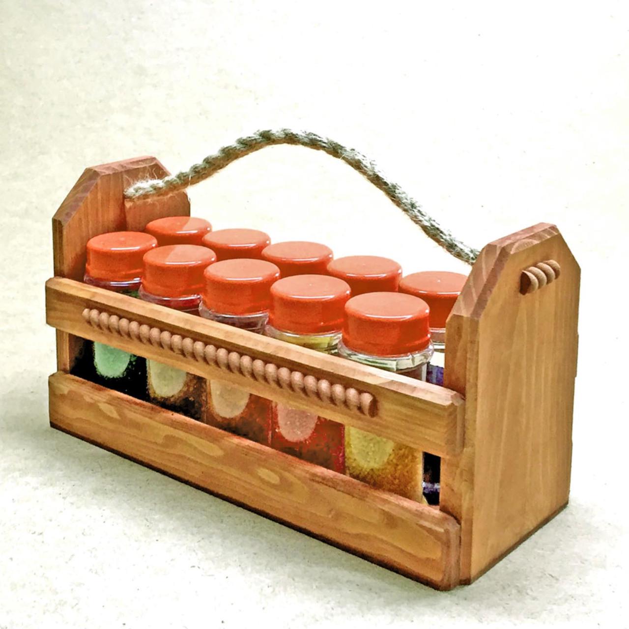 Органайзер для специй из дерева Баффало 10 Сиена (СПЦ-100605)