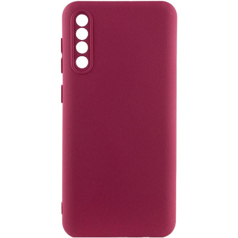 Противоударный чехол TPU GETMAN Liquid Silk Full Camera для Samsung Galaxy A50 (A505F) / A50s / A30s Бордовый / Marsala