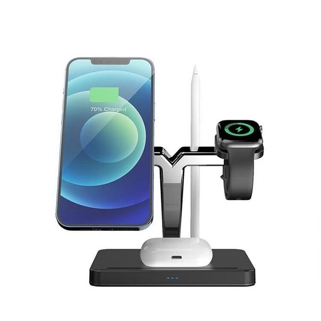 Док-станция JYD 4в1 LED Magnetic wireless charger 15W - фото 2