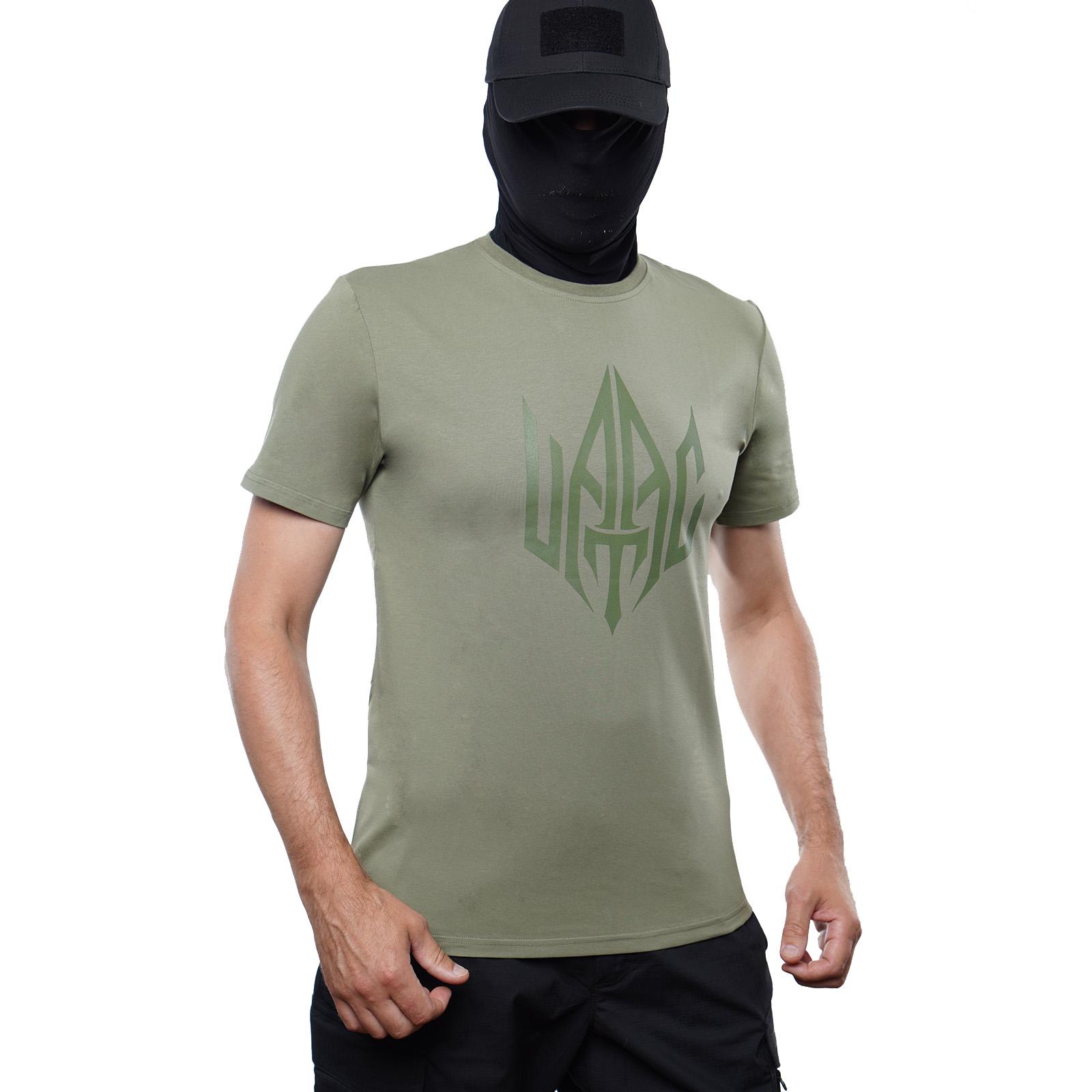 Футболка UATAC с большим принтом UATAC Трезубец L Khaki (2733781819) - фото 2 Футболка UATAC с большим принтом UATAC Трезубец L Khaki (2733781819) - фото 2