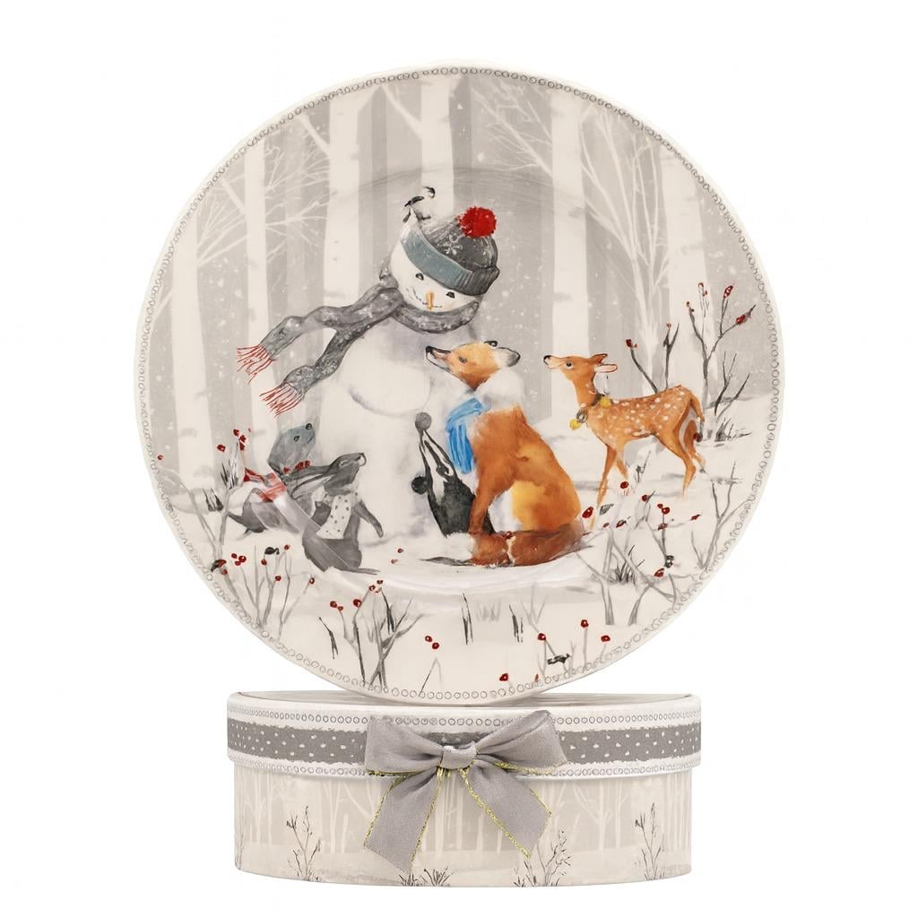 Тарелка новогодняя R36265 Snowman's friends 2 шт. 7,5" 19 см