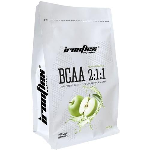 Амінокислота BCAA для спорту IronFlex BCAA Performance 2-1-1 Apple 1000 g 200 servings (000012477)